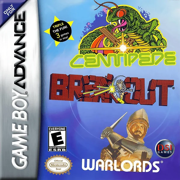 Centipede / Breakout / Warlords box art