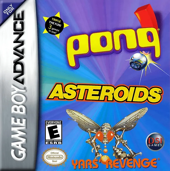 Pong / Asteroids / Yars' Revenge Box Art