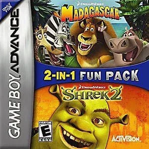 Madagascar & Shrek 2 box art