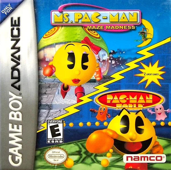 Ms. Pac-Man: Maze Madness & Pac-Man World Box Art
