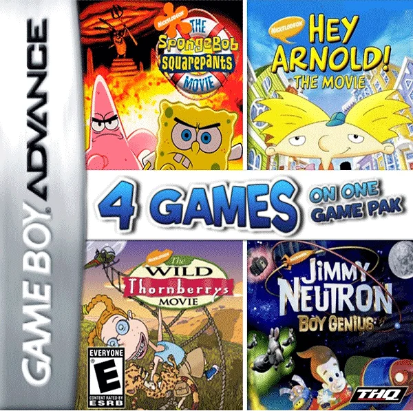 Nickelodeon: 4 Games on One Game Pack Box Art