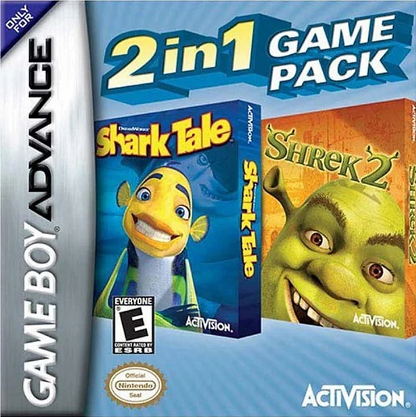Shrek 2 & Shark Tale  box art