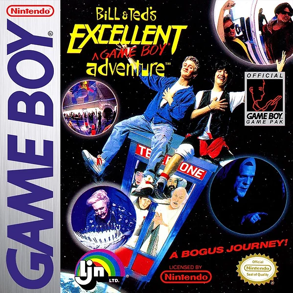 Bill & Ted's Excellent Game Boy Adventure box art