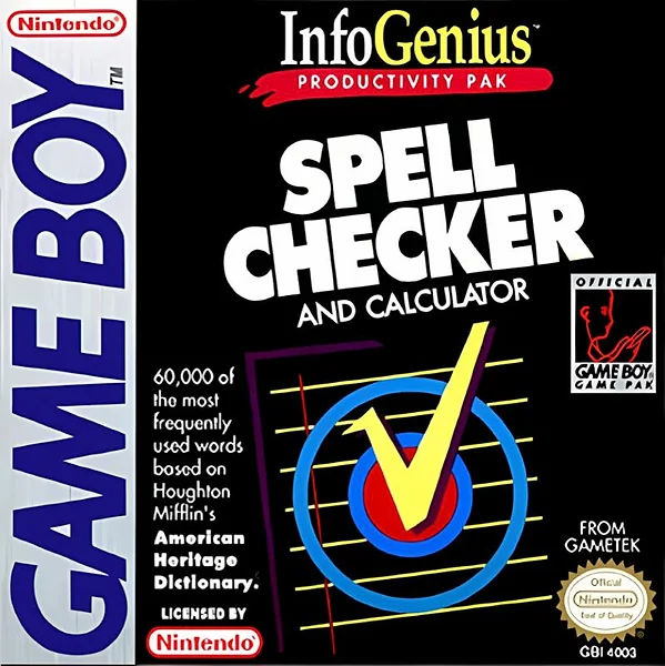InfoGenius: Spell Checker and Calculator box art