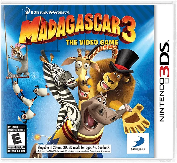 Madagascar 3: The Video Game Box Art
