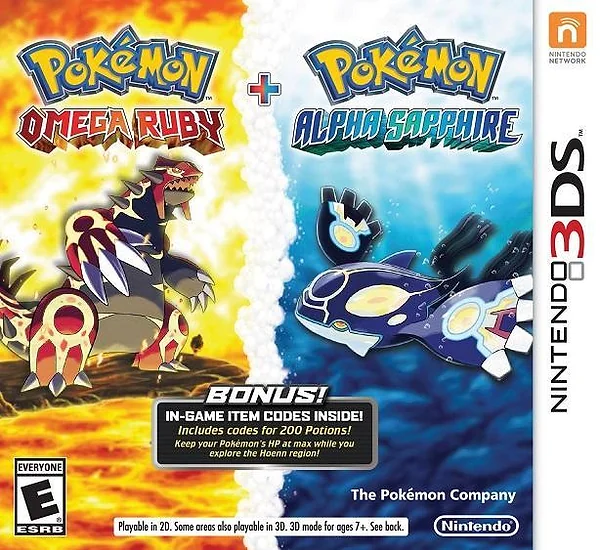 Pokemon Omega Ruby & Alpha Sapphire box art