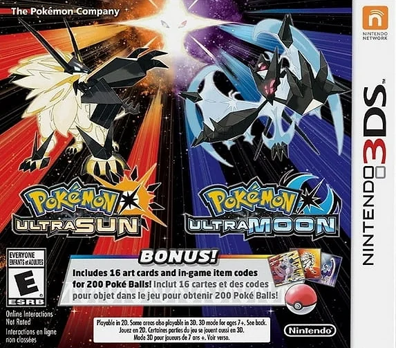 Pokemon Ultra Sun & Ultra Moon box art