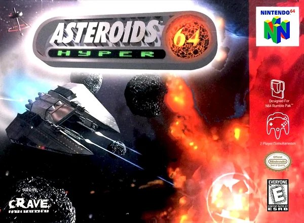 Asteroids Hyper 64 Box Art