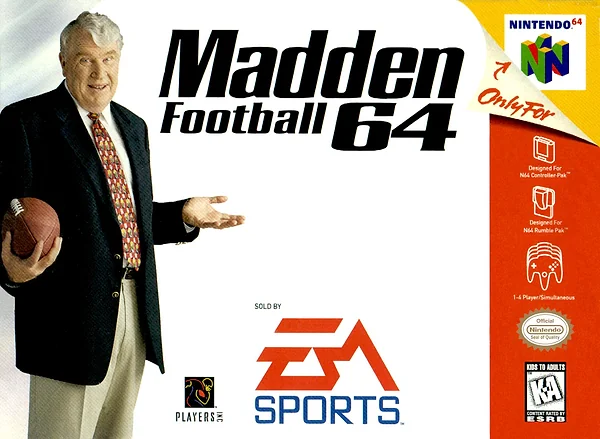 Madden Football 64 Box Art