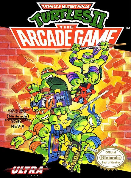 Teenage Mutant Ninja Turtles II: The Arcade Game Box Art