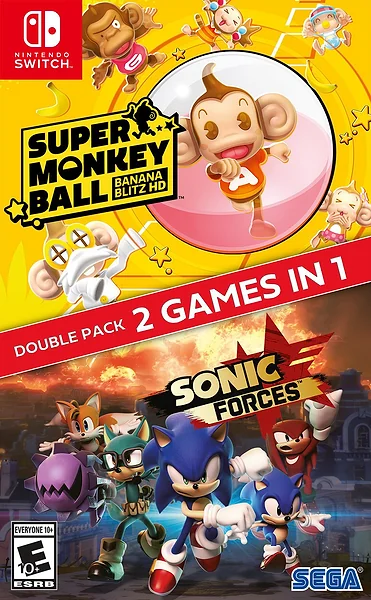 Sonic Forces + Super Monkey Ball: Banana Blitz HD box art