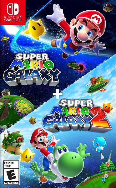 Super Mario Galaxy + Super Mario Galaxy 2 Box Art