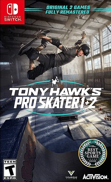 Tony Hawk's Pro Skater 1 + 2 box art