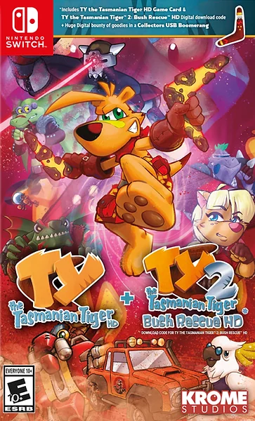 Ty the Tasmanian Tiger 1 + 2 HD Box Art