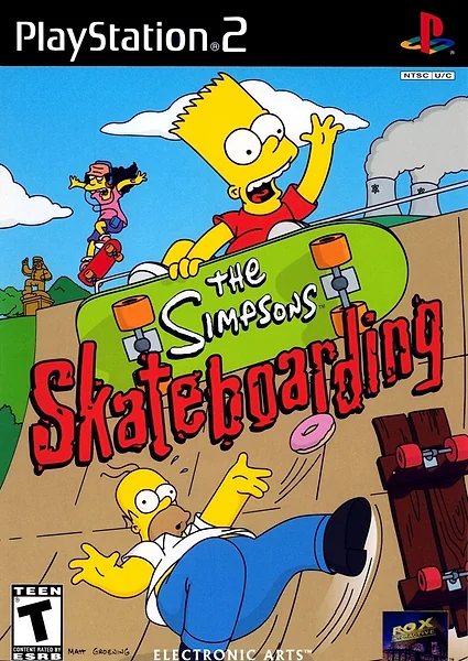 Simpsons Skateboarding Box Art