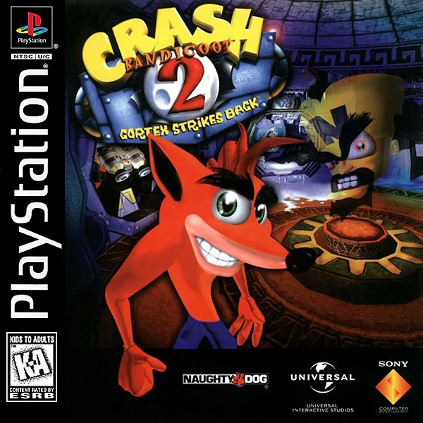 Crash Bandicoot 2: Cortex Strikes Back Box Art