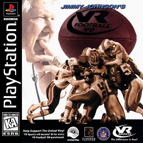 Jimmy Johnson's VR Football '98 Box Art