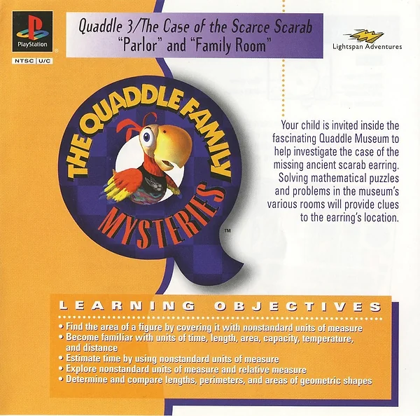 Quaddle Family Mysteries 3: The Case of the Scarce Scarab - Parlor & Family Room box art