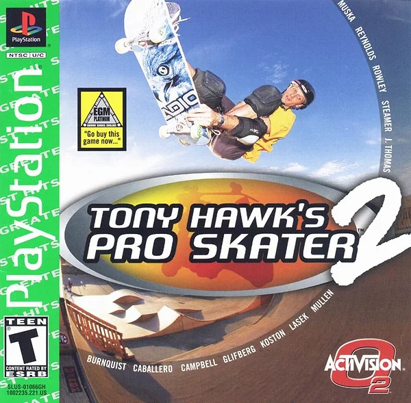 Tony Hawk's Pro Skater 2 Box Art