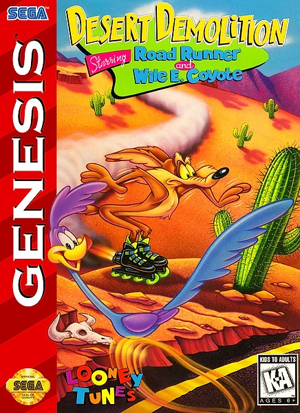 Desert Demolition: Starring Road Runner and Wile E. Coyote box art
