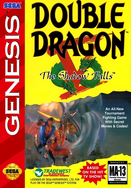 Double Dragon V: The Shadow Falls box art