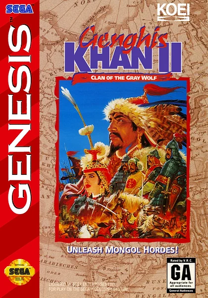 Genghis Khan II: Clan of the Gray Wolf box art