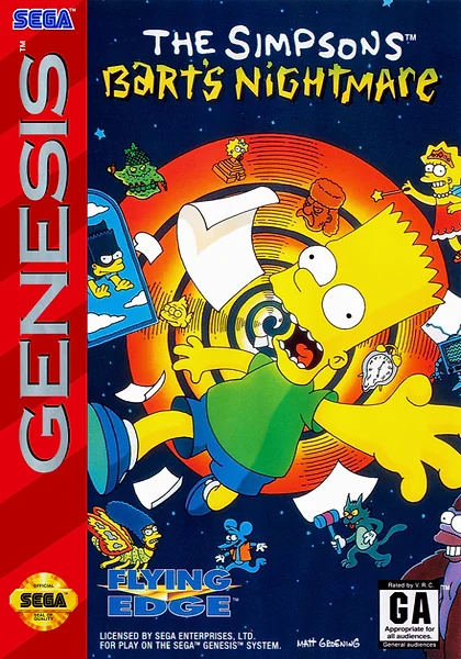 Simpsons: Bart's Nightmare box art