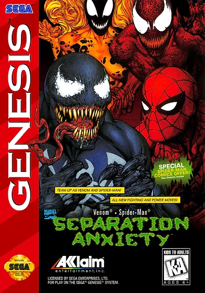 Venom & Spider-Man: Separation Anxiety Box Art