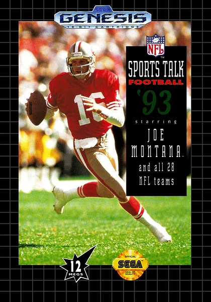 Sports Talk Football '93 Starring Joe Montana Box Art