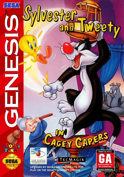 Sylvester and Tweety in Cagey Capers box art