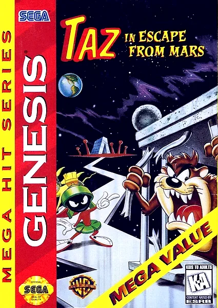 Taz in Escape from Mars Box Art