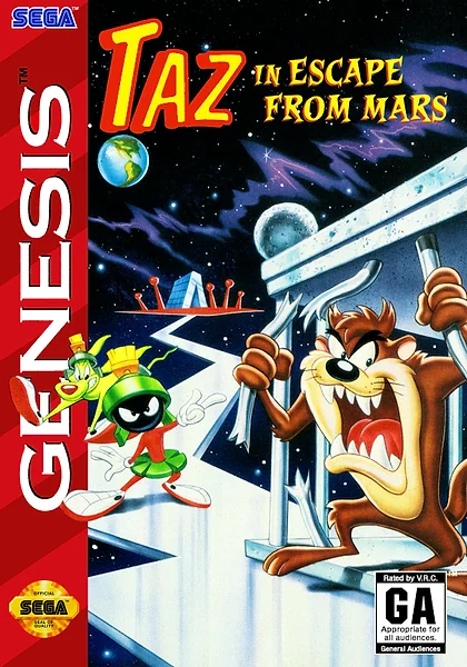 Taz in Escape from Mars box art