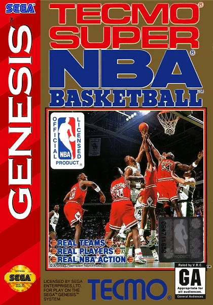 Tecmo Super NBA Basketball box art