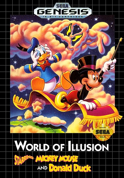 World of Illusion Starring Mickey Mouse and Donald Duck box art