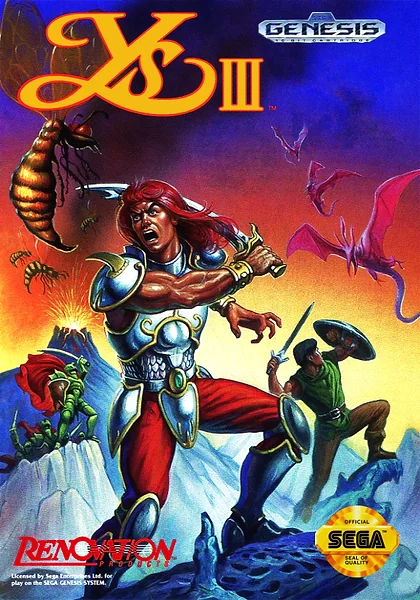 Ys III: Wanderers from Ys box art
