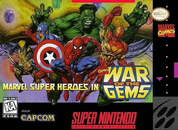Marvel Super Heroes in War of the Gems Box Art