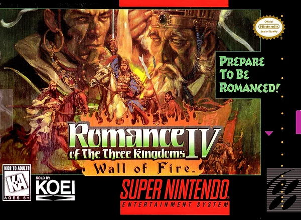 Romance of the Three Kingdoms IV: Wall of Fire box art