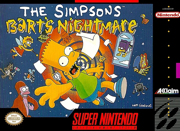 Simpsons: Bart's Nightmare Box Art