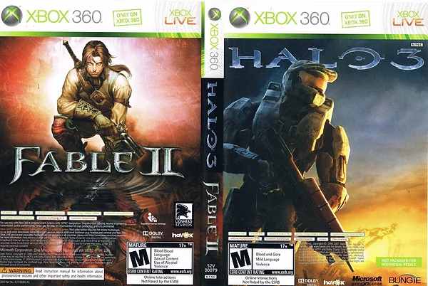 Halo 3 & Fable II box art