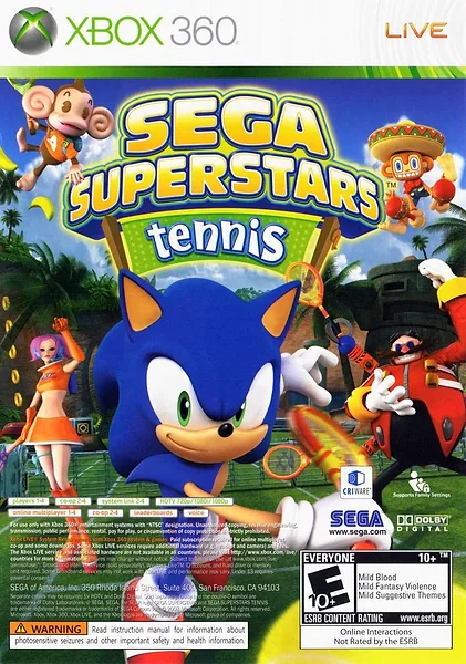 SEGA Superstars Tennis & Xbox Live Arcade Box Art